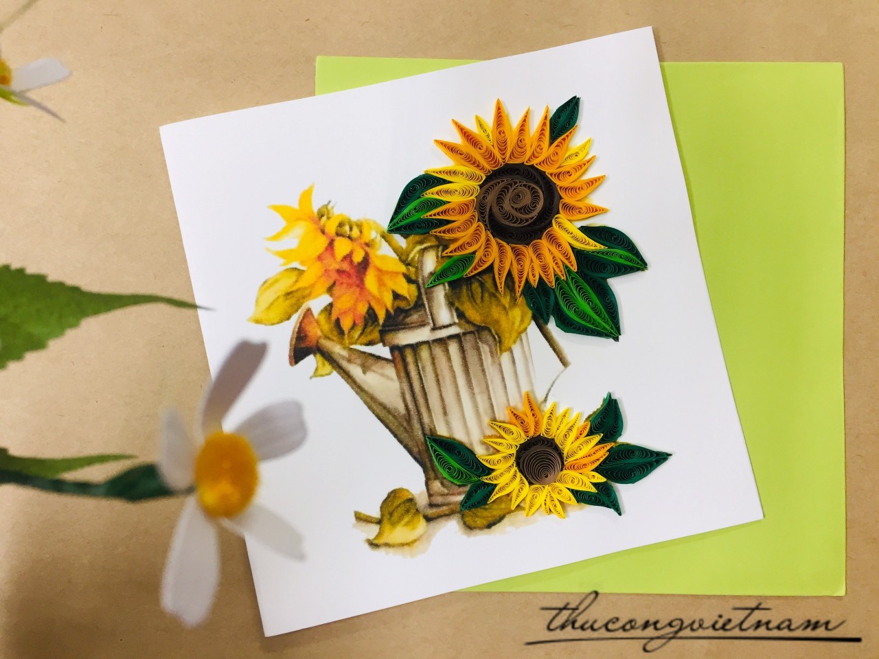 Thiệp Quilling Hoa Mẫu 4